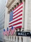 Wall Street with American Flags