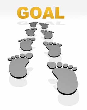 Footsteps Leading to Goal