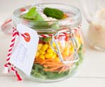 Glass Canning Jar with Salad