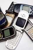 Pile of Cell Phone E-Waste