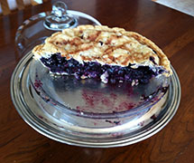 Partially Eaten Blueberry Pie Made by Author's Spouse