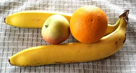 Whole Fruit - Apple, Orange, and Banana