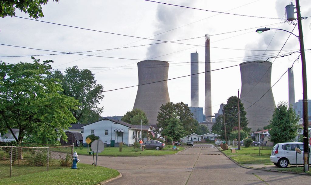 CoalFired Power Plant Looming Over a Residential Neighborhood in West