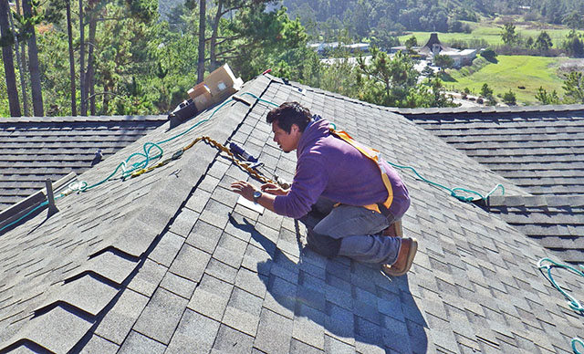 Danny from A.M. Sun Solar Beginning Our Rooftop Solar Installation