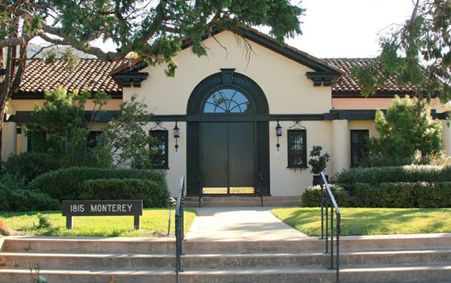 Entrance to Monday Club Building in San Luis Obispo, CA