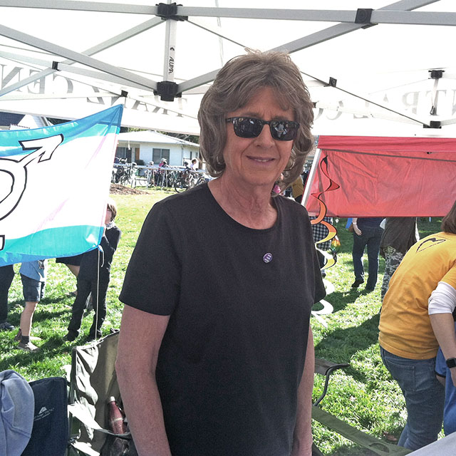 Volunteer at Tranz Central Coast Booth - Women's March San Luis Obispo, CA - January 19, 2019