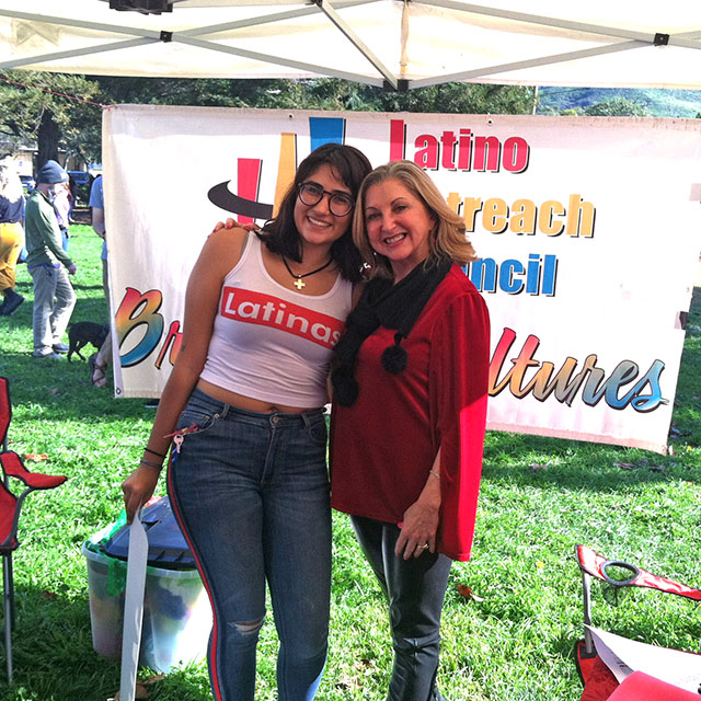Volunteers at Latino Outreach Council Booth - Women's March San Luis Obispo, CA - January 19, 2019
