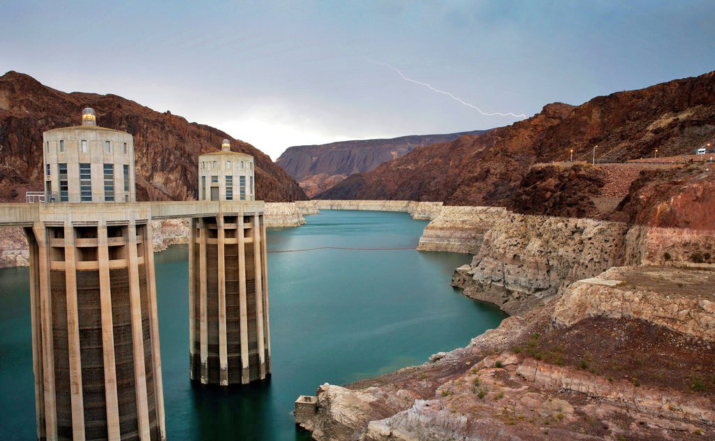 Low Water Levels at Hoover Dam Lake Mead