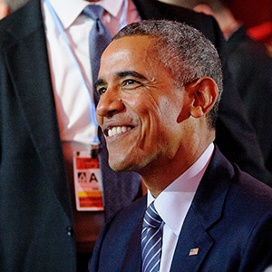 President Barack Obama at 2015 UN COP 21 Climate Conference in Paris, France on November 30, 2015